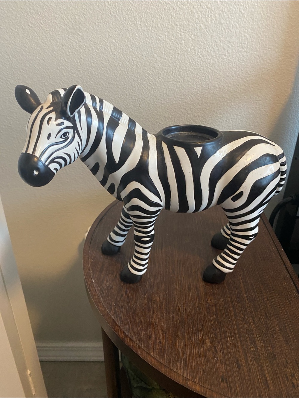 PartyLite Ceramic Safari Zebra